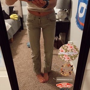 kuhl creamy green jeans !